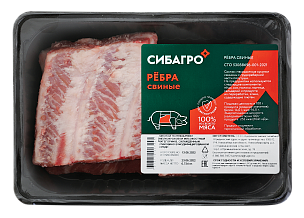 РЕБРА СВИНЫЕ, 600-900 г